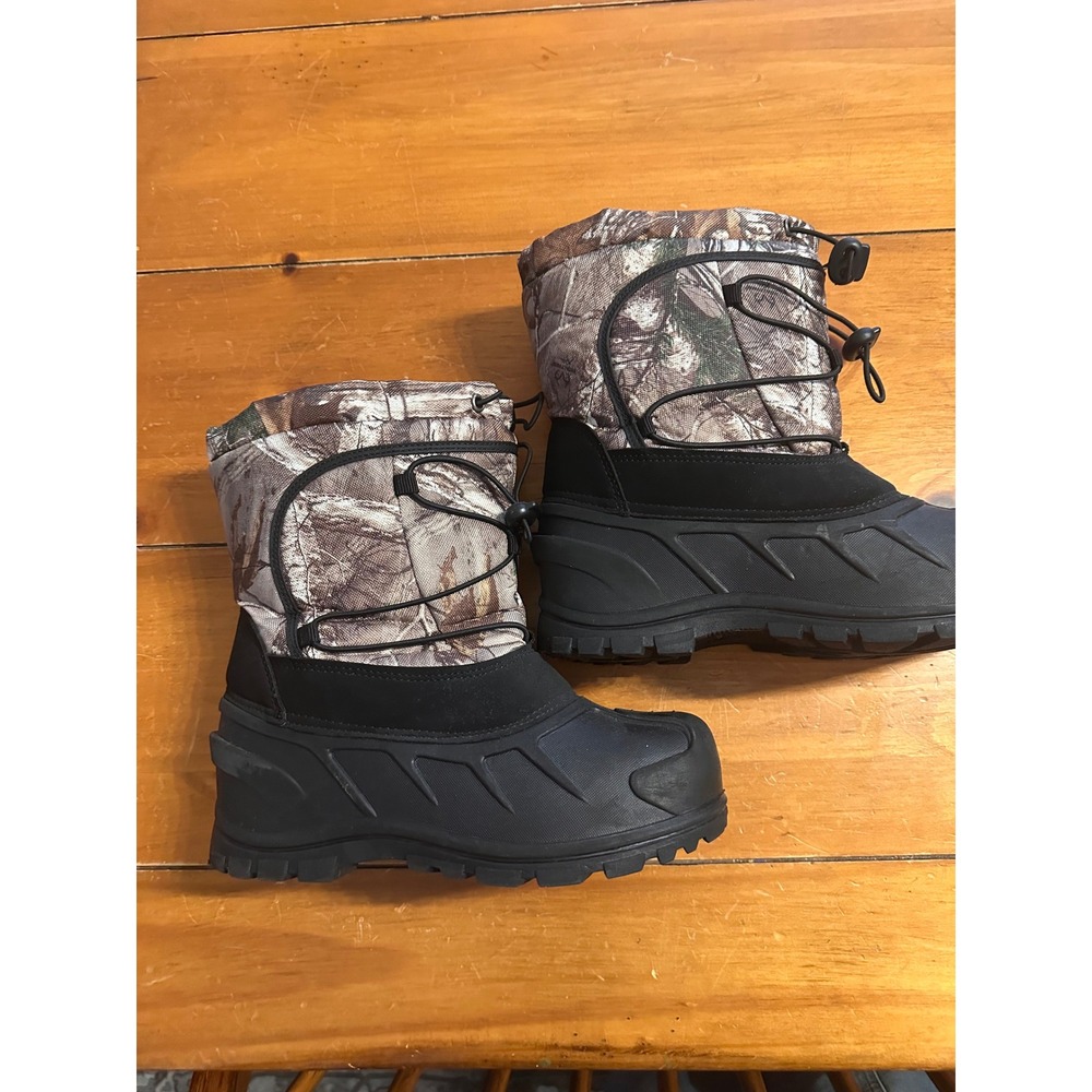 Itasca Kids Camouflage Snow Boots Brown Black Realtree 8001693 Size 4